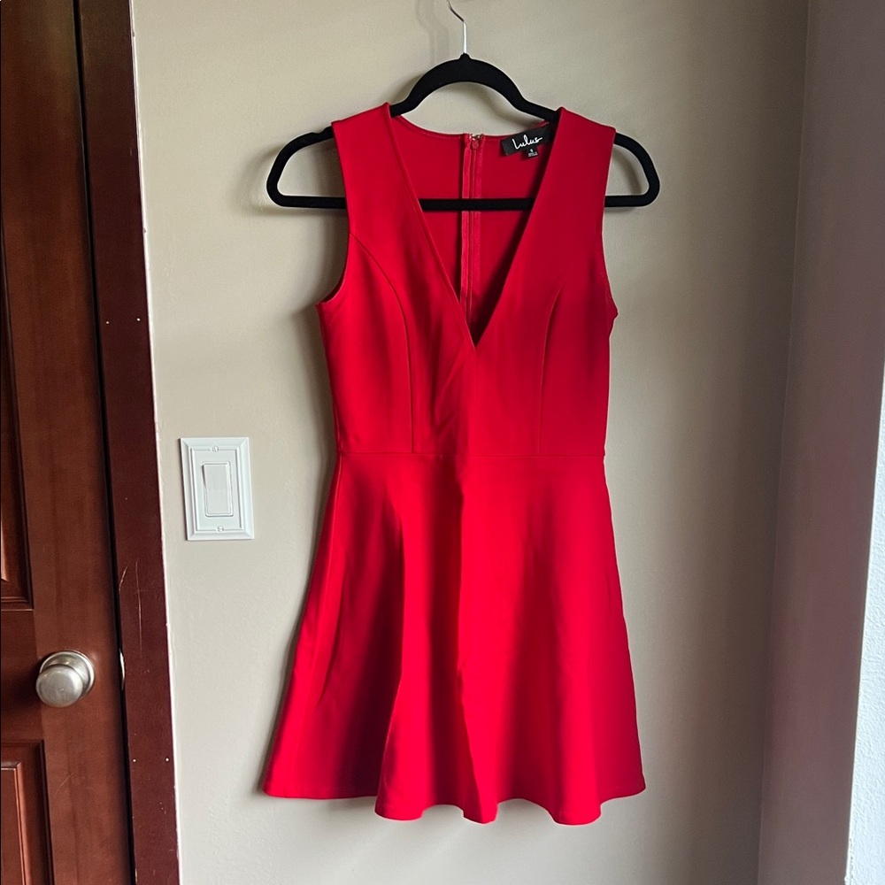 Lulu's Vibrant Red Mini Dress